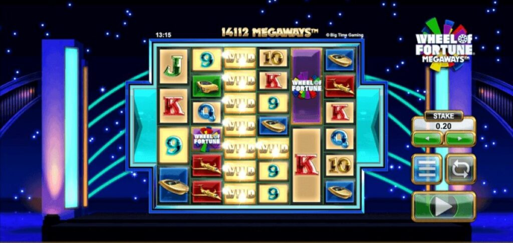 A vibrant slot machine displaying a jackpot of fortune, inviting players with its colorful lights and enticing symbols.